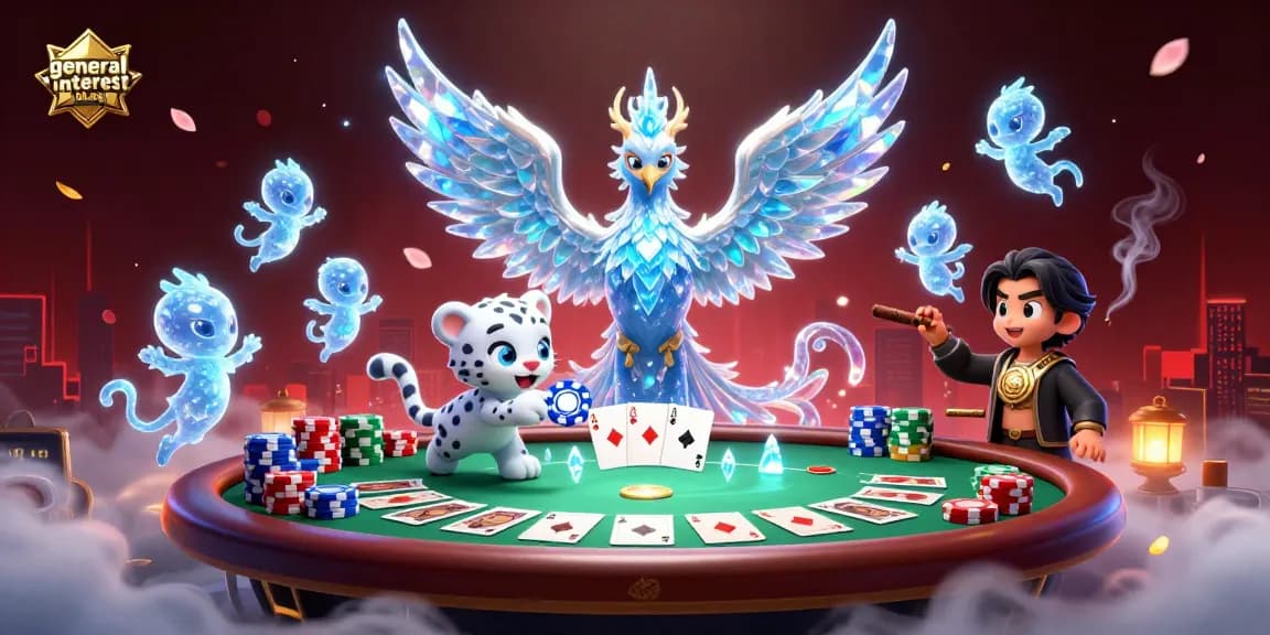 Engaging scene from a general interest blog featuring a poker showdown with vibrant 3D elements.