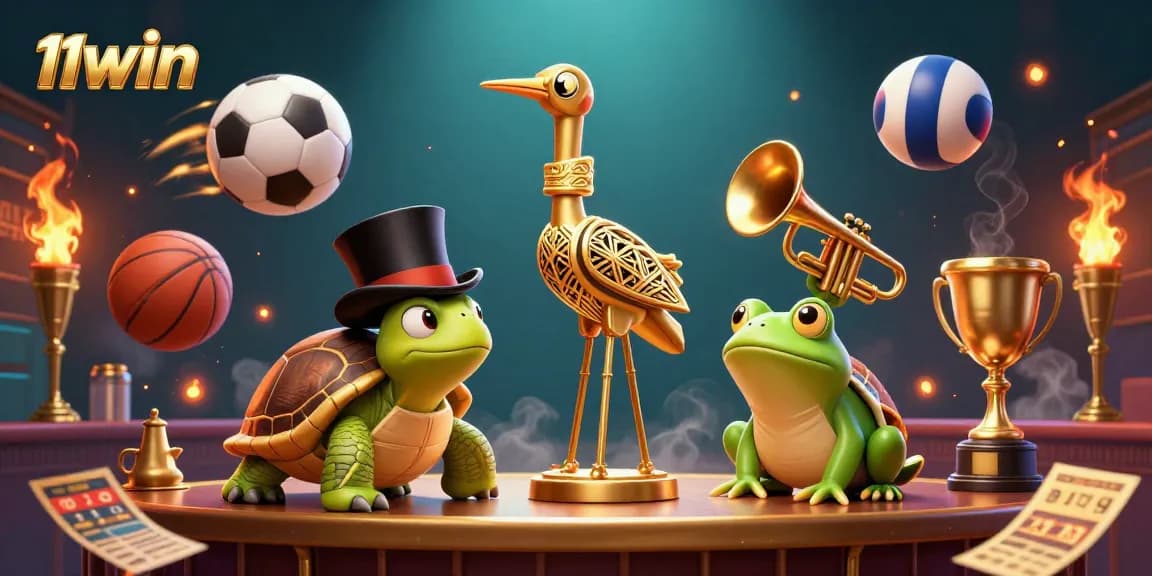 Experience the excitement of betting at 11WIN with dynamic sports themed 3D illustration.