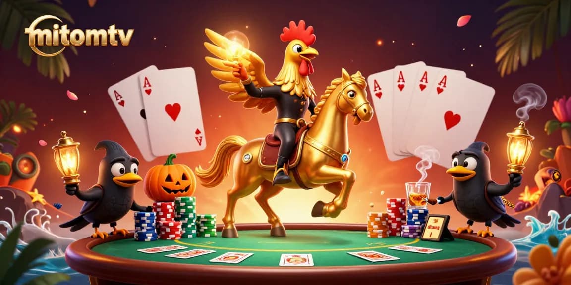 Experience the thrill of mitomtv with a vibrant 3D illustration showcasing dynamic casino action.