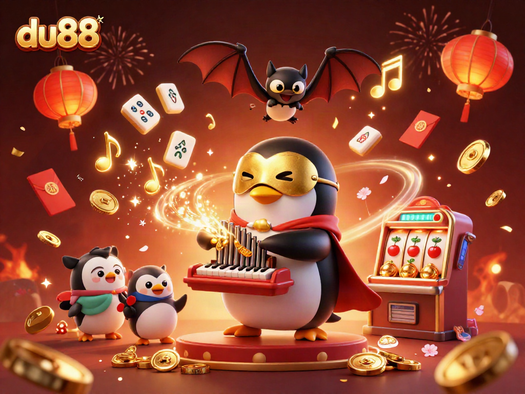 Experience thrilling gaming at du88 with a vibrant 3D casino scene filled with wins.