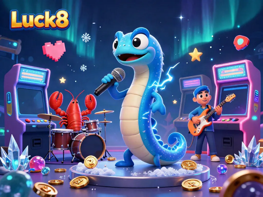 Experience the vibrant energy of Luck8's underwater casino with DJ eel and friends.