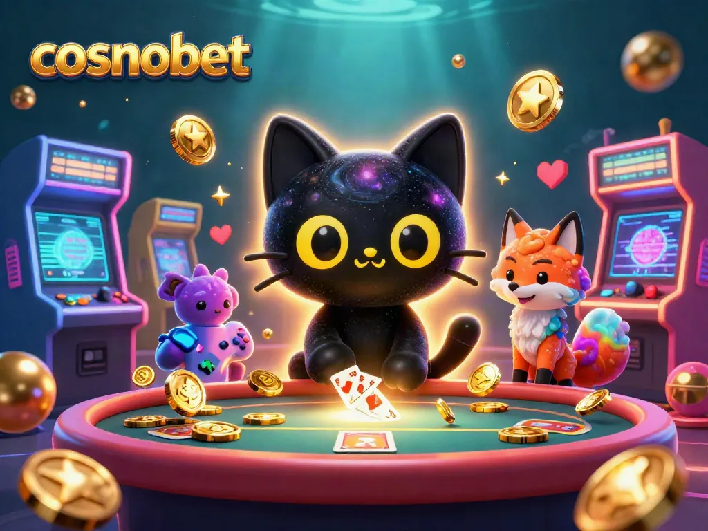 Experience the excitement of cosmobet at a cosmic casino with enchanting characters and vibrant game elements.
