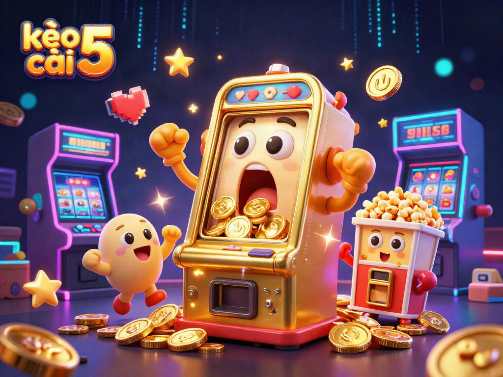 Experience the excitement of kèo nhà cái 5 as the golden slot machine hits a jackpot with dynamic gaming elements.