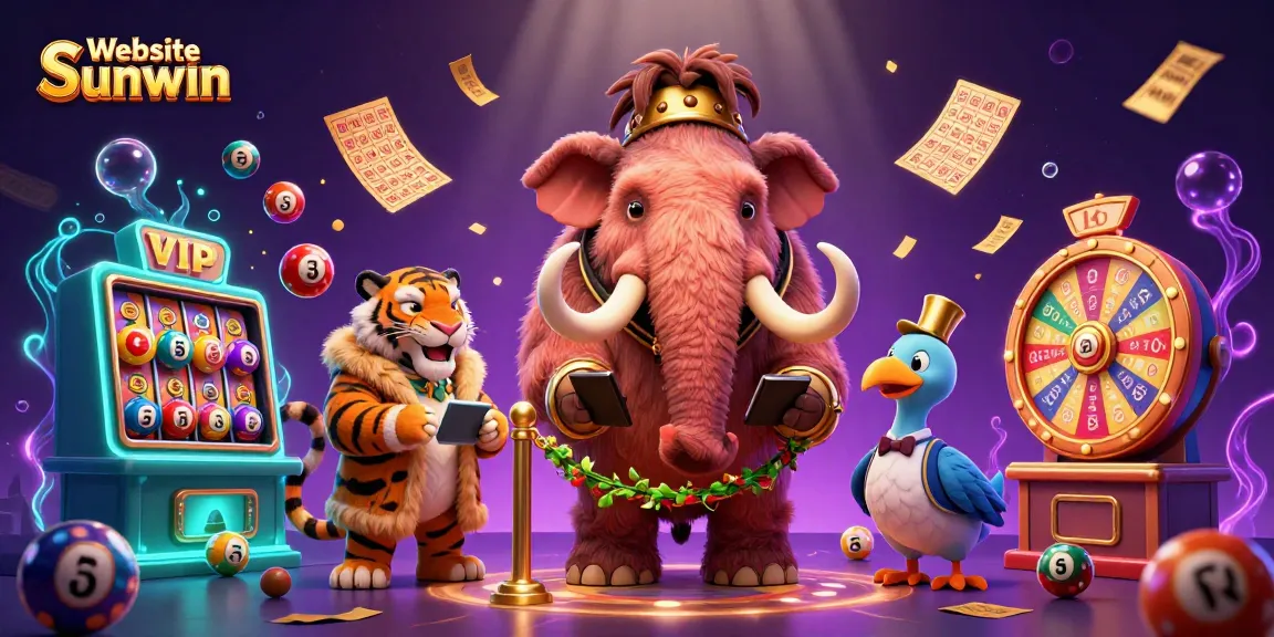 Spin to win with Website Sunwin in a vibrant 3D casino scene filled with excitement and gambling elements.