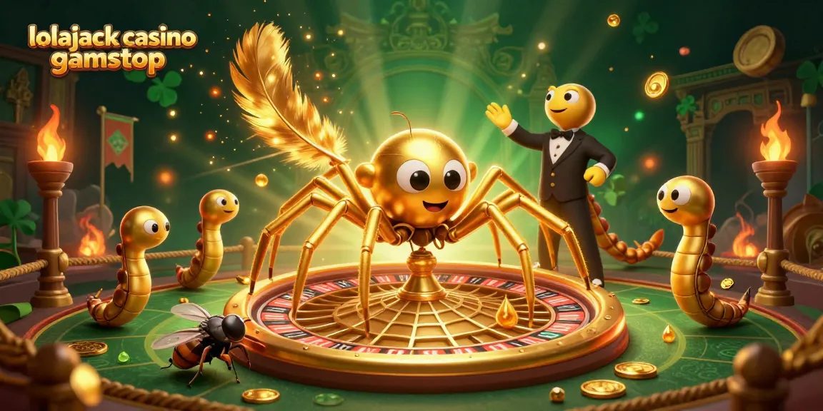 Experience the thrill of betting at lolajack casino gamstop, featuring vibrant 3D characters in a dynamic casino setting.
