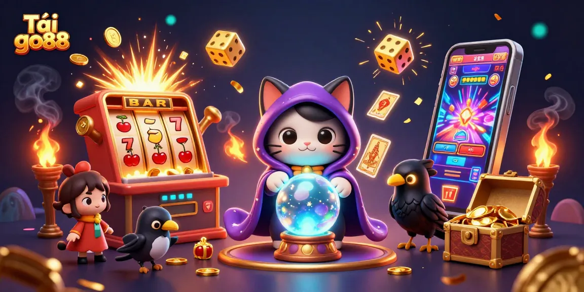 Tải go88 to experience a vibrant online casino adventure bursting with slot machine jackpots and mystical characters.